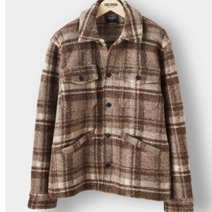 Todd Snyder - Wool Plaid Knit Jacket in Saddle Brown - NWT